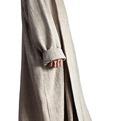 粗糙 Jomton 手工編織棉質植物染色長袍外套 (JFS-170-02) 第3張的照片
