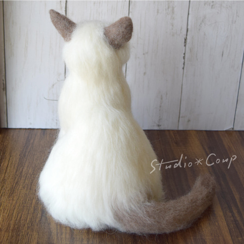 シャム猫の子猫 羊毛フェルト studio＊coup 通販 14831225