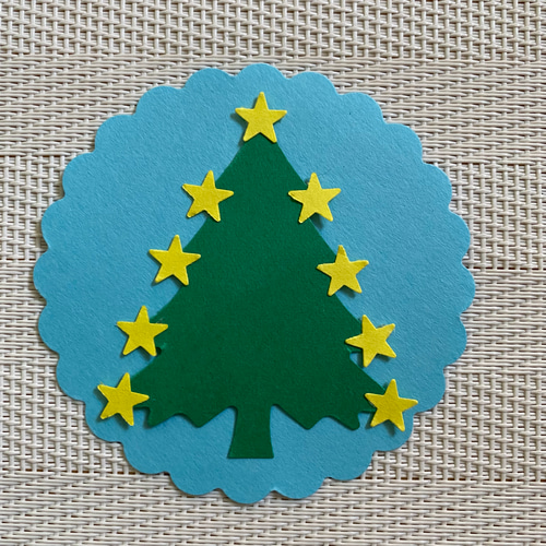 クラフトパンチ クリスマス クリスマスツリー 星 メッセージカード