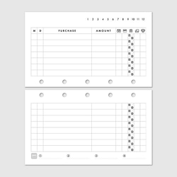 《M5サイズ》支払方法や発送日なども記録しておける購入リスト／システム手帳リフィル【CBM5_CL17】 3枚目の画像