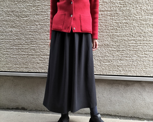 極美品 foxeyウール素材エリススカートブラック 希少サイズ42 2025AW