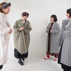 ﾓﾘﾉｶﾞｯｺｳﾓﾘﾉｶﾞｯｺｳ【Mサイズ】 暖かロングウールコート (千鳥格子チェック柄) ウールチェスターコ 9枚目の画像