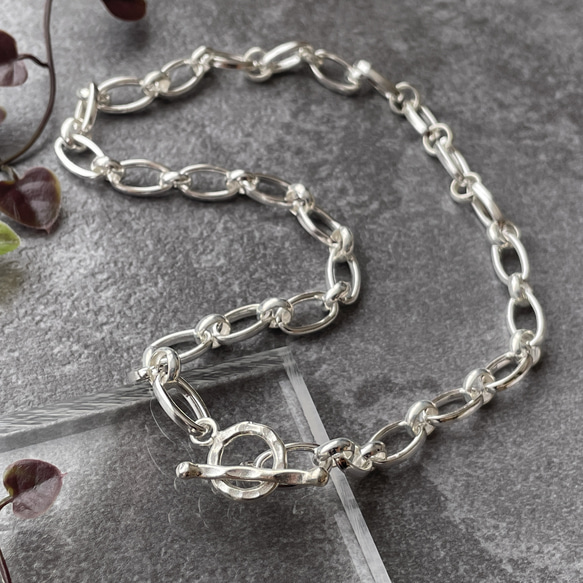 silver925 chunky chain necklace "Narrow plain" 第7張的照片