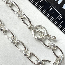 silver925 chunky chain necklace "Narrow plain" 第6張的照片