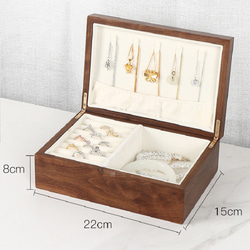 アクセサリー収納 木製　アクセサリーボックス　ジュエリーケース　ネックレス　指輪入れ 10枚目の画像