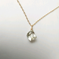 天然石 宝石質グリーンアメジストAAA品質の一粒ネックレス 透明度の高い美しい石を使用　【1点もの】【プチ】 8枚目の画像