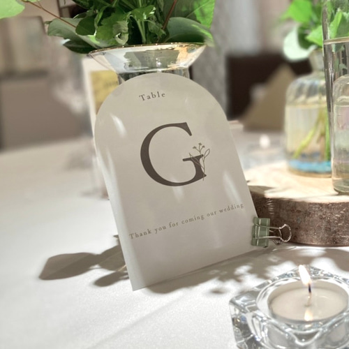 結婚式 ︴テーブルナンバー その他ペーパーアイテム minato design