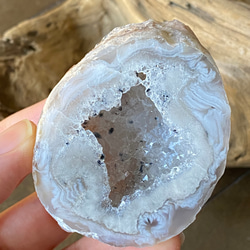 ✨トレジャージオード 02✨シルキーアゲートのドゥルージー ジオード 天然石 原石 4枚目の画像