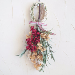 ベリーとローズマリーの2WAYスワッグ ナチュラル和モダンお正月