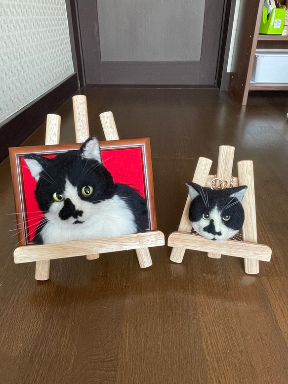 愛猫オーダー　猫　猫オーダー　羊毛フェルト　羊毛フェルト猫　オーダー　フレーム猫 7枚目の画像