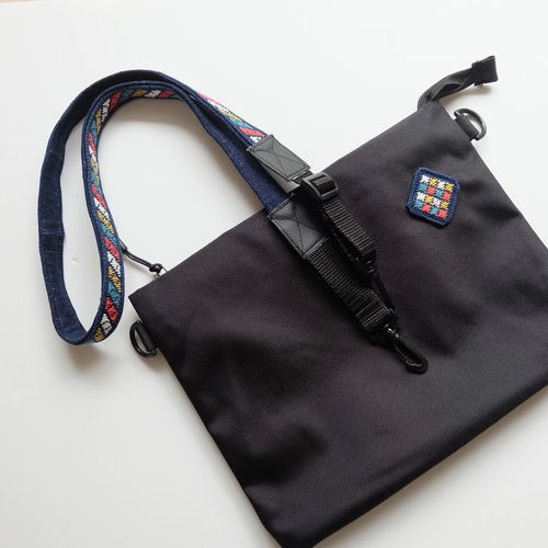 こぎん刺しサコッシュスリム♬カラフルンルンキャンディ【ショルダー  