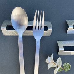 花鳥風月・箸枕　3つ置き用　  ～ Cutlery rest made of stainless steel～ 7枚目の画像