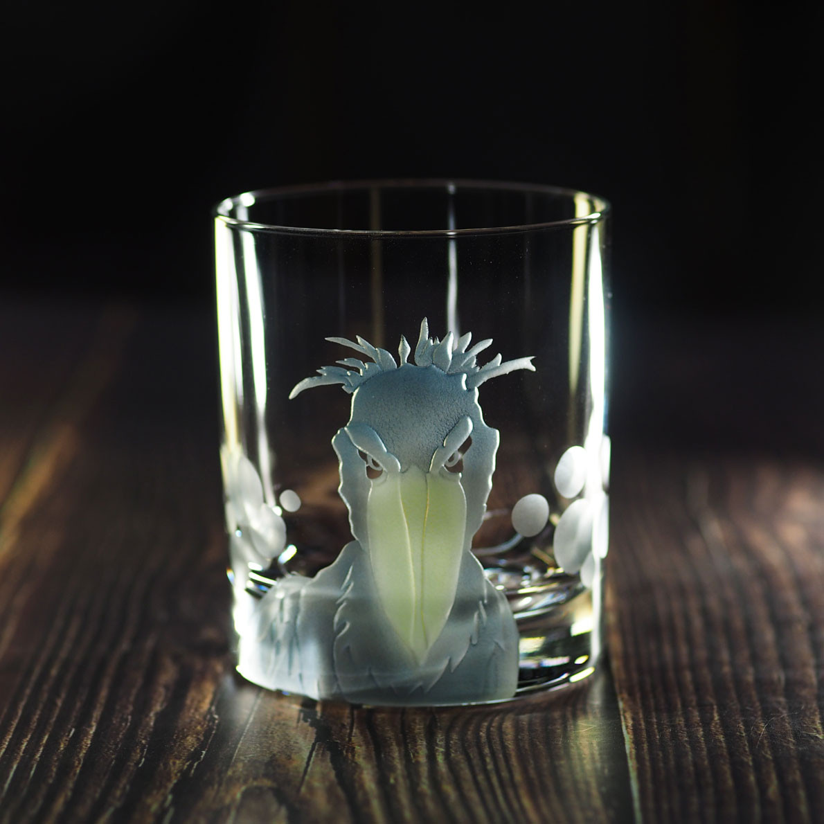 クリスタル・ロックグラス「ハシビロコウ」 6,600円
