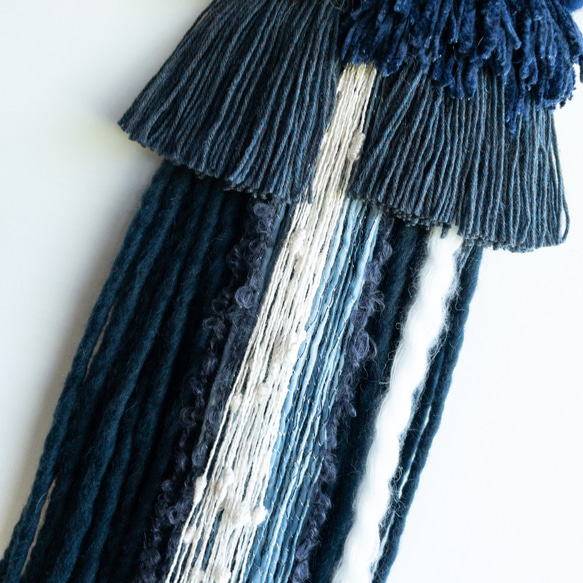 促銷！！！[獨一無二] 浮木編織掛毯“靛藍之夜” 第3張的照片