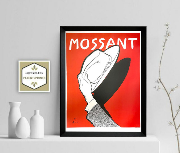 ルネ・グリュオー MOSSANT 1960年代 フランス ヴィンテージ 雑誌 広告 額付 ポスター 2枚目の画像