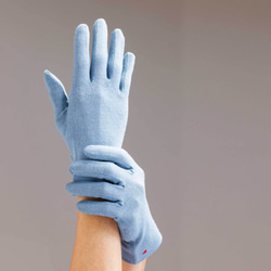 包郵【100%羊毛手套】121天藍色/讓你的雙手看起來更漂亮的手套 第7張的照片