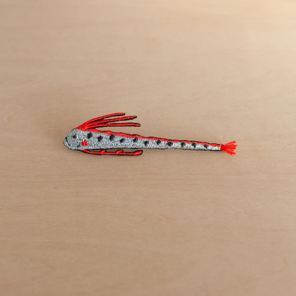 【刺繍pins】リュウグウノツカイ （刺繍ブローチ・ピンバッジ) 3枚目の画像