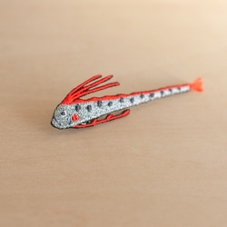 【刺繍pins】リュウグウノツカイ （刺繍ブローチ・ピンバッジ) 4枚目の画像