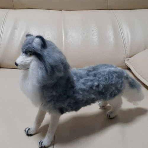 羊毛フェルト オオカミ 羊毛フェルト Kingこうた 通販 14833727