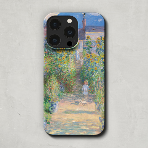 スマホケース / クロード・モネ「ヴェトゥイユの画家の庭」 iPhone 全 