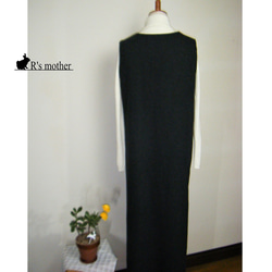 秋冬ジャンパースカート7号サイズ（ウールストレッチ、チャコールブラック） 4枚目の画像