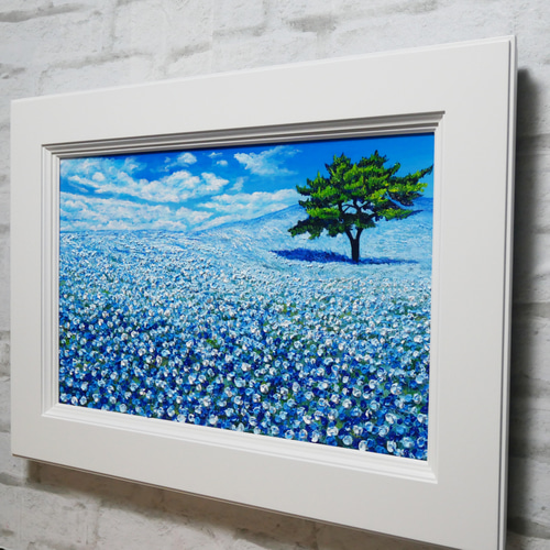 油絵 油彩 油彩画 絵 絵画【ミモザの丘】
