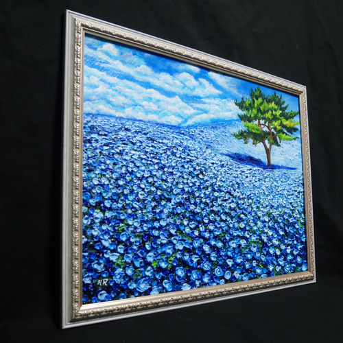 【F6号】2000Hz、真夏の夢 油絵 原画 oil paintingブルー F6号】2000Hz、真夏の夢 油絵 原画 oil paintingブルー 【公式通販】