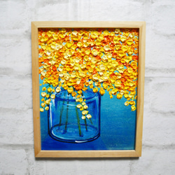 油絵 絵画 ミモザ【色紙】 絵画 HR 通販 14361222｜Creema(クリーマ