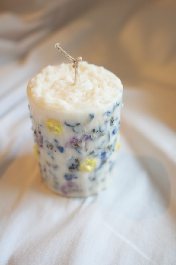 botanical soy candle〜blue yellow〜 3枚目の画像