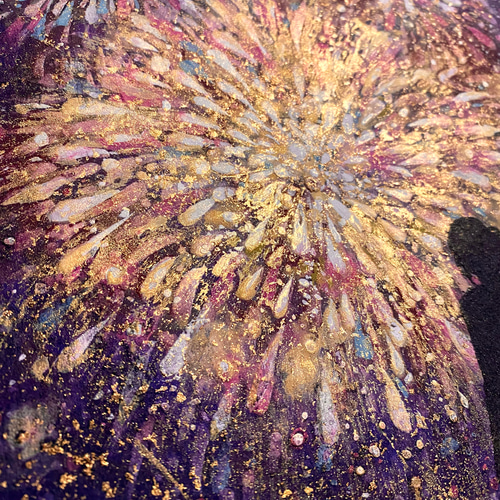 fire flower 一点もの 日本画/絵画/花火/告白 絵画 江川史織 通販