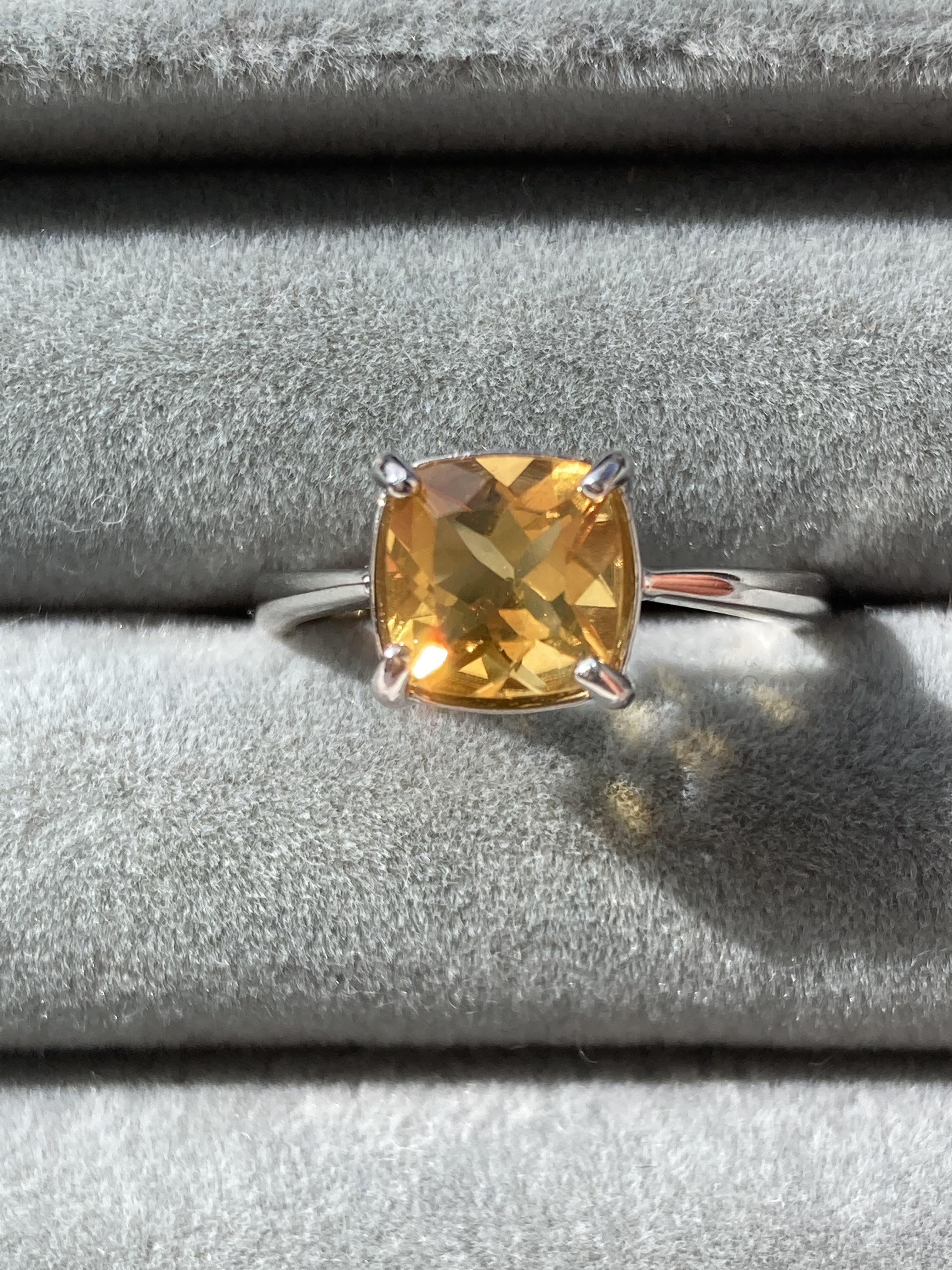 ゴールド針水晶　ハンドメイド　シルバーリング 天然石 リング 通販 指輪 シルバーリング ファッションリング