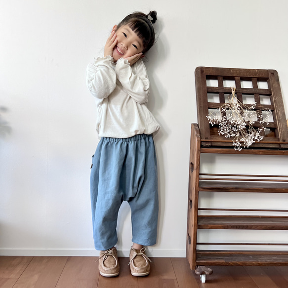 アンティークリネン』サルエルパンツ 子供服 Mymade 通販 アンティークリネン』サルエルパンツ 子供服 Mymade 通販