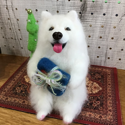 もふもふサモエド❣️ 羊毛フェルト コーギー大好きママ 通販 14834985