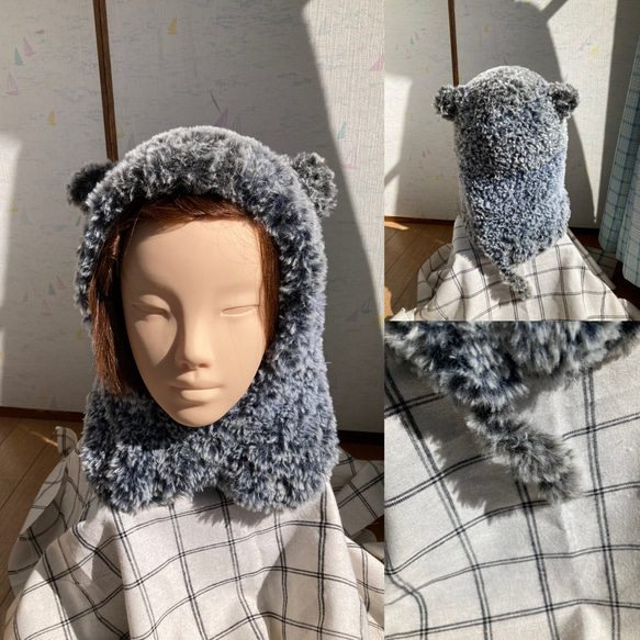 猫耳バラクラバ SILVER BULLET（シルバーバレット） ニット帽 ニットキャップ 「SILVER