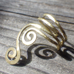 Sea Swirl Cascade 黃銅耳夾（一隻耳朵）☆訂製☆ 第10張的照片