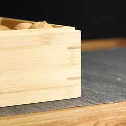 【手編み竹器】竹製フタ付きドライフルーツ箱 7枚目の画像