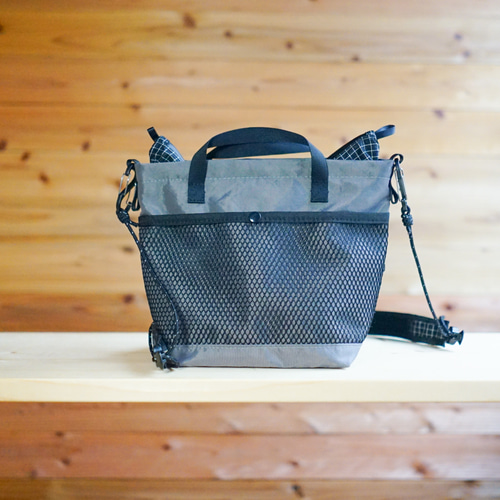 グレー・ちびハイカーサコッシュ・S/防水・登山・キャンプ