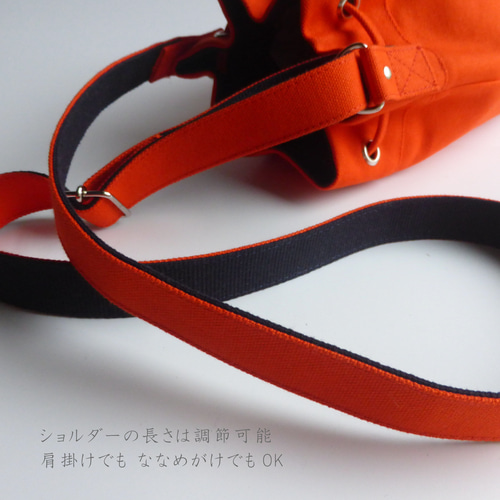 new arrival 国産帆布製 巾着ショルダーバッグ 巾着バッグ 風