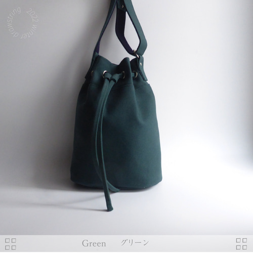 new arrival 国産帆布製 巾着ショルダーバッグ 巾着バッグ 風
