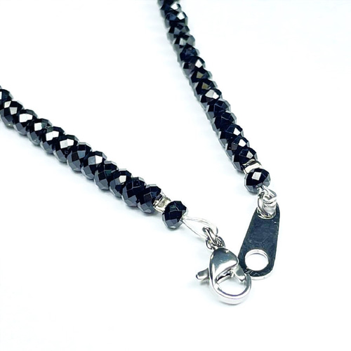 存在感を醸し出す!!】ブラックスピネルネックレス 4mm・2mm 目標