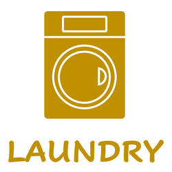 【ドアステッカー】LAUNDRY ドアサインステッカー 再剥離可！カラー:黒/白/金/銀 ランドリールーム 4枚目の画像