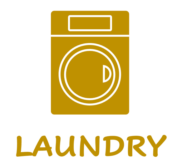 【ドアステッカー】LAUNDRY ドアサインステッカー 再剥離可！カラー:黒/白/金/銀 ランドリールーム 4枚目の画像