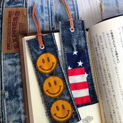 ☆2個セット・DENIM  BOOKMARK☆デニムブックマーク　栞☆ 2枚目の画像