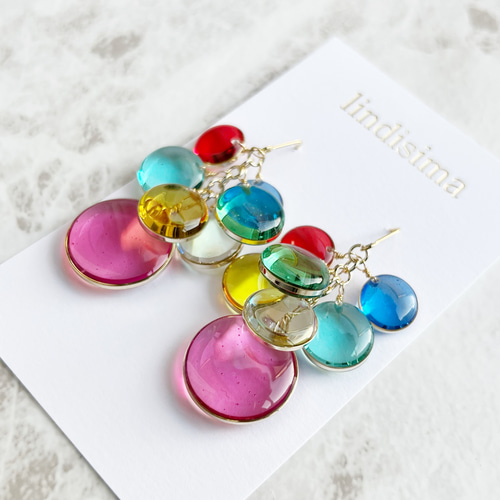 Myosotis☺︎ 1点作品☺︎ バイカラームーンストーンフープイヤリング イヤリング K10ホワイトゴールド ホワイトトパーズ ムーン