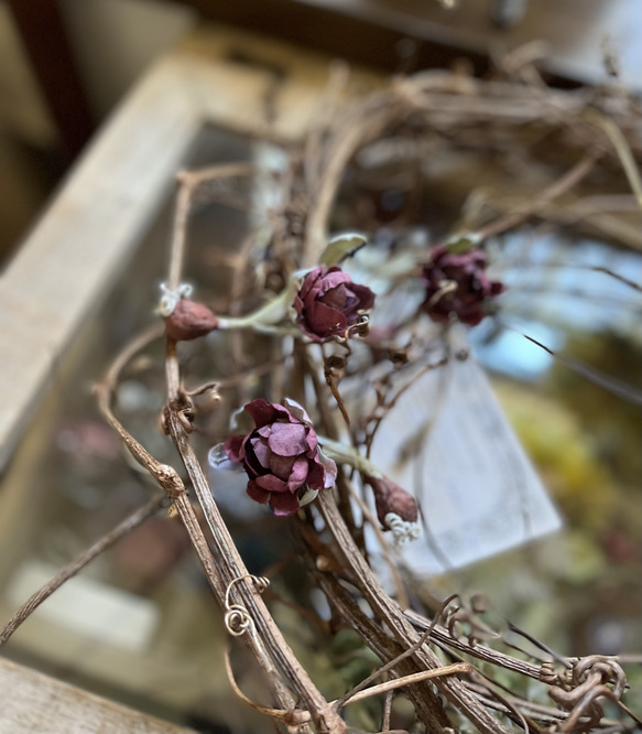 シックな色チューリップの球根付き布花コサージュ 8枚目の画像