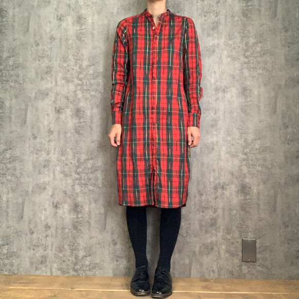 【REMI RELIEF/レミレリーフ】CHECK SHIRT DRESS