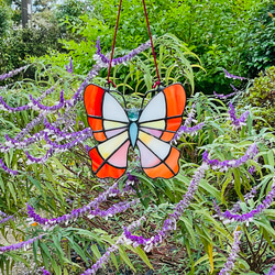 宙を舞う蝶のステンドグラスランプ 2 スタンドライト・テーブルランプ