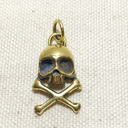 スカルクロスボーン ペンダントトップ 真鍮アクセサリー 髑髏
