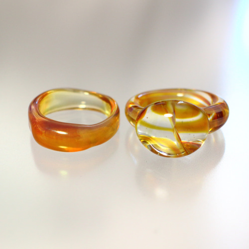 試着のみ未使用LALIQUE ラリック ガラスカボションリング 10号