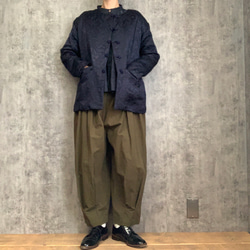 Sale シルクウールのチャイナジャケット　Silk &Wool china jacket 1枚目の画像